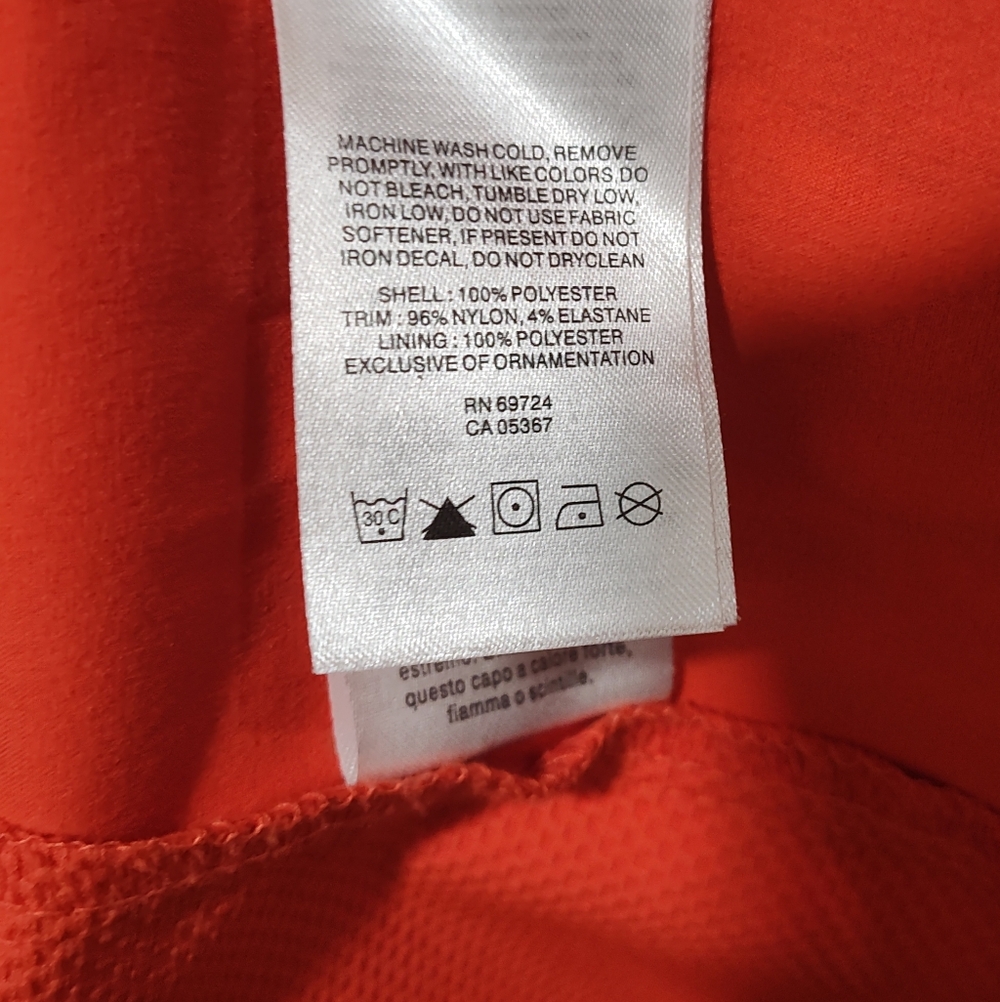 Columbia Women's Small Jacket Omni Shield Advanced Repellency Orange W/Blue Trim - Picture 10 of 11